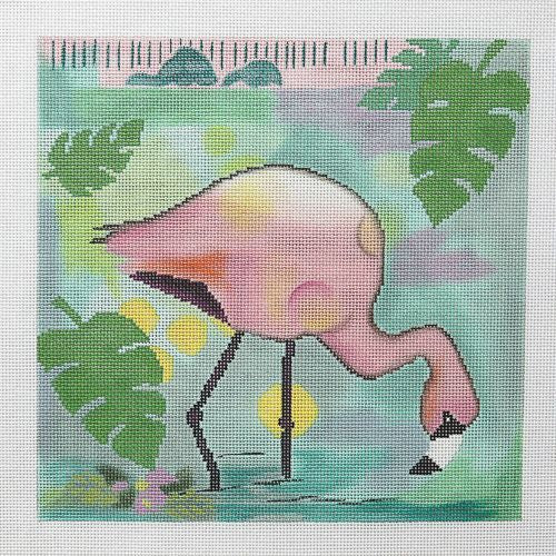 Patti Mann Flamingo Needlepoint Canvas