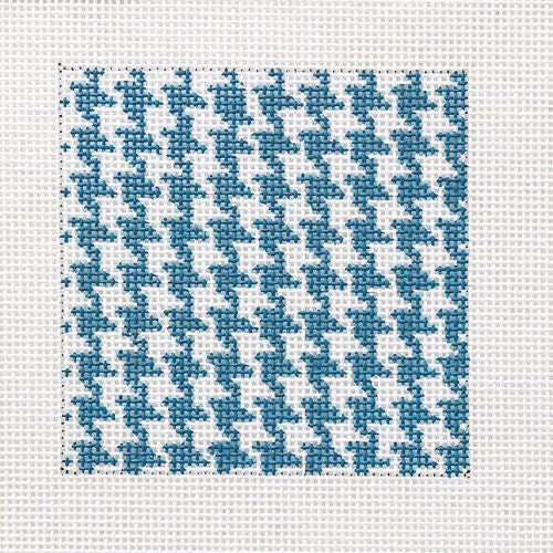 Tilli Tomas, Inc. Aqua Houndstooth Needlepoint Canvas