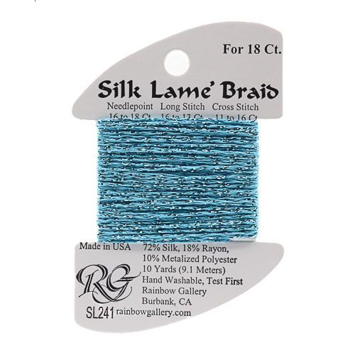 Rainbow Gallery Silk Lame Braid Petite - 241 Scuba Blue