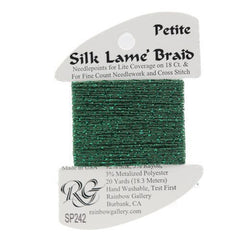 Rainbow Gallery Silk Lame Braid Petite - 242 Peacock Green