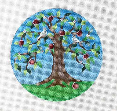 Pepperberry Designs Tree of Life Round Needlepoint Canvas