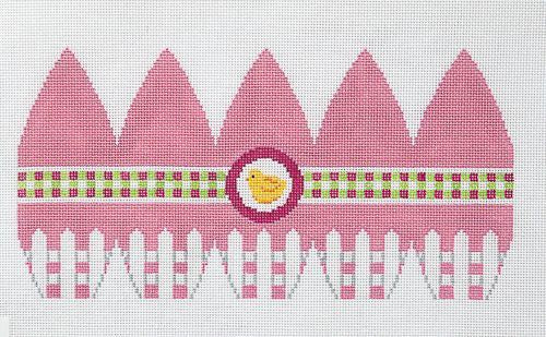 Pepperberry Designs 3D Egg with Chick and Ribbon Needlepoint Canvas