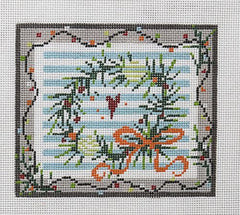 Pippin Studio Wreath With Lights Needlepoint Canvas