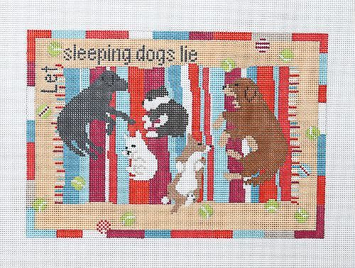 Pippin Studio Let Sleeping Dogs Lie Needlepoint Canvas