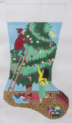 Rittenhouse Needlepoint Christmas Preparations Stocking Needlepoint Canvas