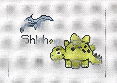 J. Child Designs Dinosaur Sleeping Sign Needlepoint Canvas