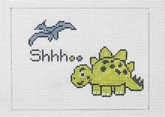 J. Child Designs Dinosaur Sleeping Sign Needlepoint Canvas