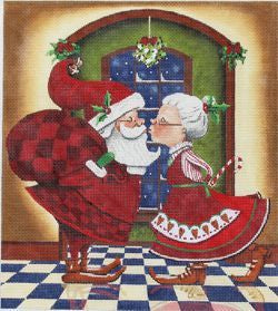 PLD Designs Janet Stever Kissmas Eve Needlepoint Canvas