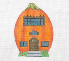 Melissa Shirley Designs Pumpkin House Green Door Needlepoint Canvas