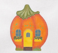 Melissa Shirley Designs Pumpkin House Yellow Door Needlepoint Canvas