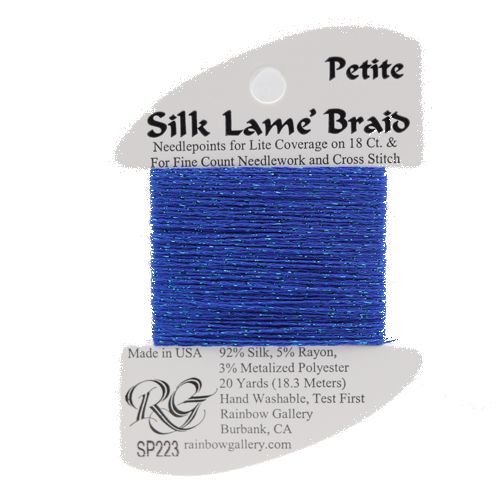 Rainbow Gallery Silk Lame Braid Petite - 223 Crystal Blue