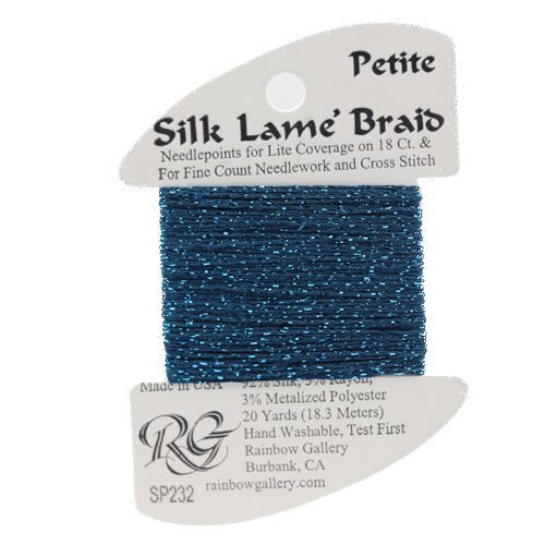 Rainbow Gallery Silk Lame Braid Petite - 232 Maui Blue