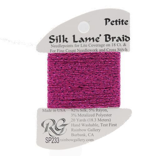 Rainbow Gallery Silk Lame Braid Petite - 233 Fest Fuchsia