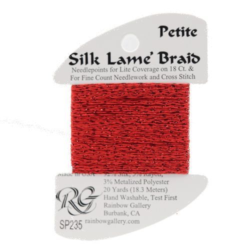 Rainbow Gallery Silk Lame Braid Petite - 235 Flame Scarlet