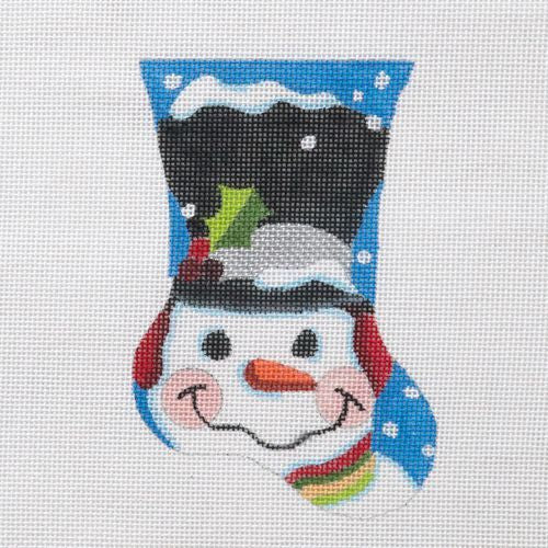 Raymond M. Crawford Snowman Mini Stocking Needlepoint Canvas