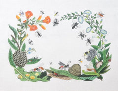 Melissa Shirley Designs Botanical Wreath/Floral B Needlepoint Canvas