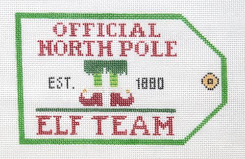 The Meredith Collection North Pole Tag Needlepoint Canvas