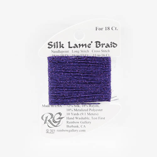 Rainbow Gallery Silk Lame Braid 18 - 257 Boysenberry