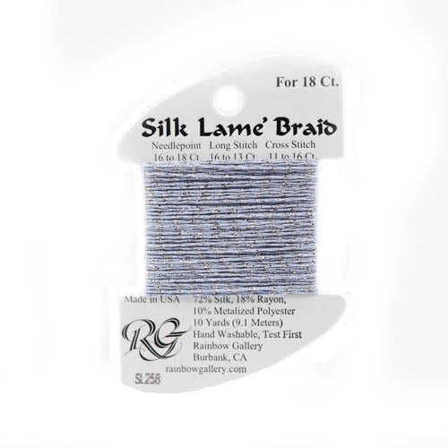 Rainbow Gallery Silk Lame Braid 18 - 258 Gentle Gray