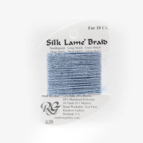 Rainbow Gallery Silk Lame Braid 18 - 259 Blue Topaz