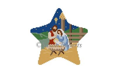 Susan Roberts Needlepoint Star Nativity Needlepoint Canvas