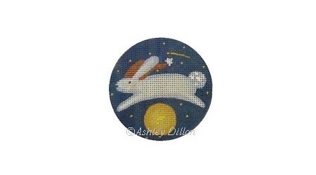 Ashley Dillon Moon Rabbit Needlepoint Canvas