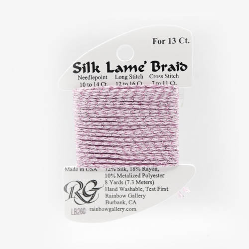 Rainbow Gallery Silk Lame Braid 13 - 260 Pink Blush