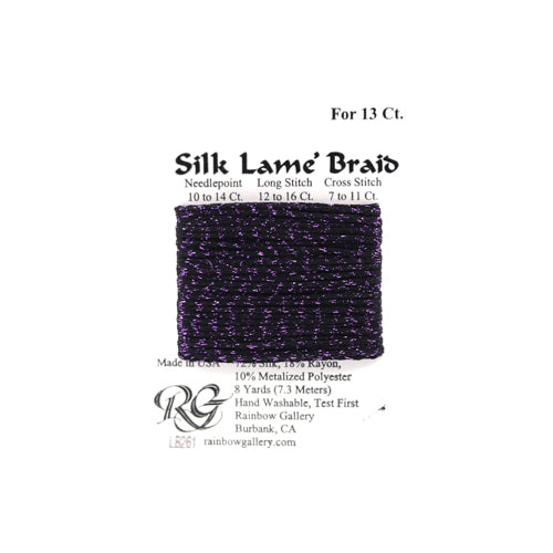 Rainbow Gallery Silk Lame Braid 13 - 261 Eggplant