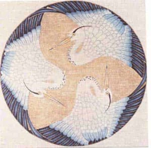 The Meredith Collection Treglown Designs Blue Heron Round Needlepoint Canvas