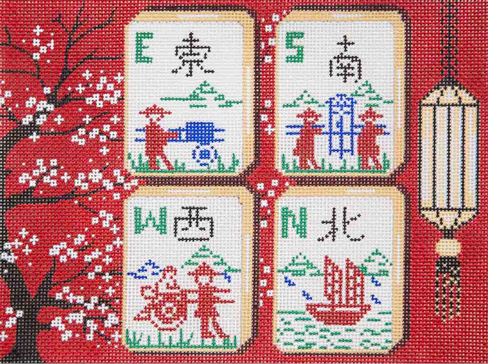 Alice Peterson Co. Blossoms Mah Jongg Needlepoint Canvas
