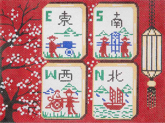 Alice Peterson Co. Blossoms Mah Jongg Needlepoint Canvas