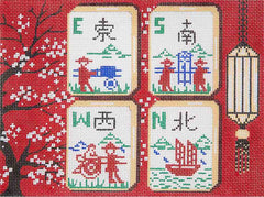 Alice Peterson Co. Blossoms Mah Jongg Needlepoint Canvas
