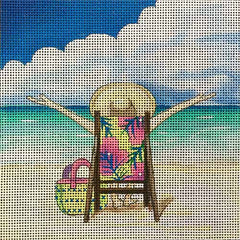 Alice Peterson Co. At The Beach Needlepoint Canvas