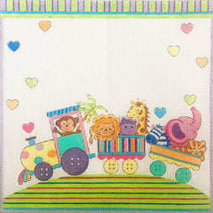 Alice Peterson Co. Circus Train - Birth Needlepoint Canvas