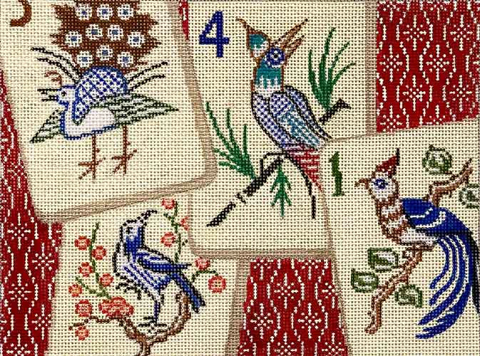 Alice Peterson Co. Birds Mah Johngg Needlepoint Canvas