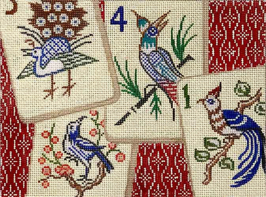 Alice Peterson Co. Birds Mah Johngg Needlepoint Canvas