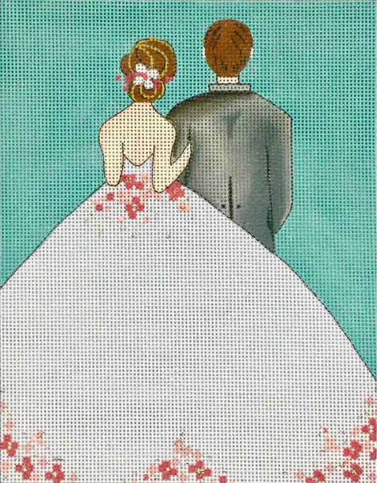 Alice Peterson Co. Bride & Groom Needlepoint Canvas