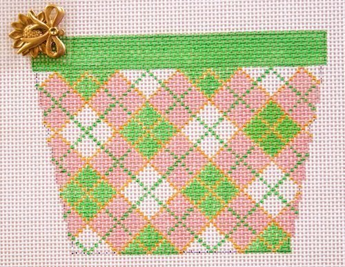 Canvas Connection Argyle Tiny Tote Needlepoint Canvas