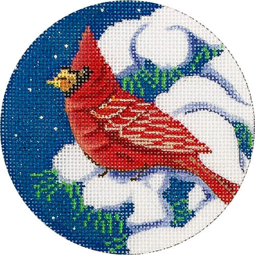Alice Peterson Co. Cardinal In Tree Ornament Needlepoint Canvas