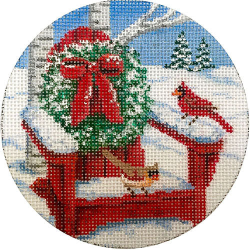 Alice Peterson Co. Cardinals On Adirondack Needlepoint Canvas