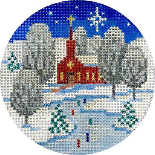 Alice Peterson Co. Church Scene Ornament Needlepoint Canvas