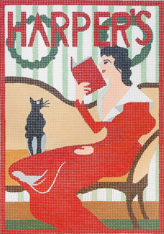 Changing Woman Designs Harpers Lady in Red Needlepoint Canvas