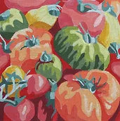 Jean Smith Designs Farmers Market Tomatoes 1 Needlepoint Canvas
