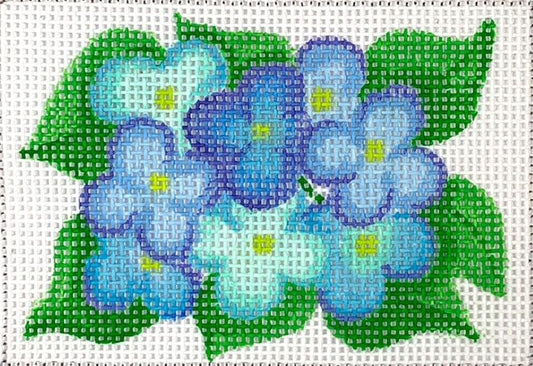 Kate Dickerson Needlepoint Collections Credit Card Case Insert - Hydrangeas Needlepoint Canvas