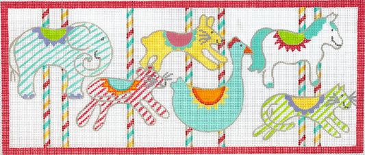 Kate Dickerson Needlepoint Collections Carousel Animals Needlepoint Canvas