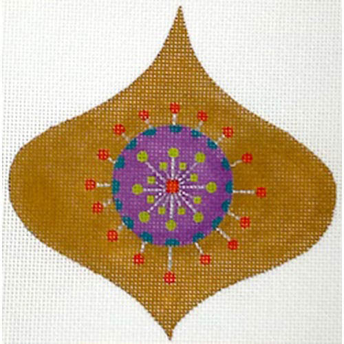 Zecca Bronze Star Ornament Needlepoint Canvas