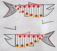 Zecca Big Spotted Fish  Needlepoint Canvas