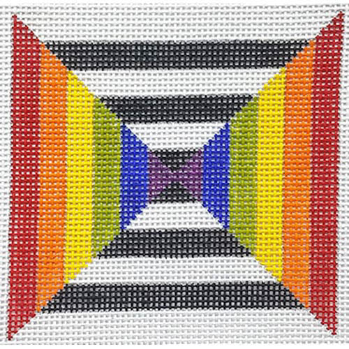 Zecca B&W Rainbow Needlepoint Canvas