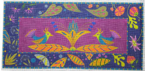 Zecca 2 Birds Revisited Needlepoint Canvas