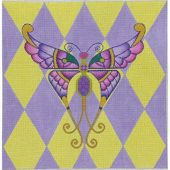 Zecca Deco Moth Needlepoint Canvas